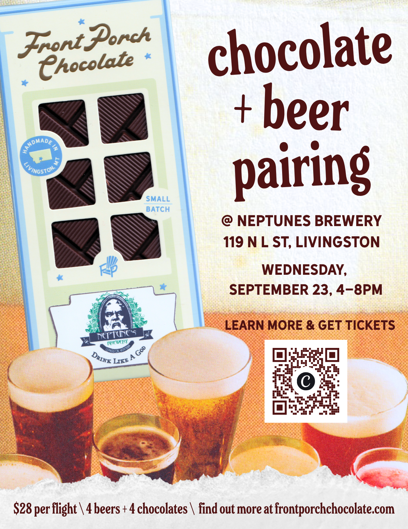 EVENT: Chocolate + Beer Pairing at Neptunes Brewery