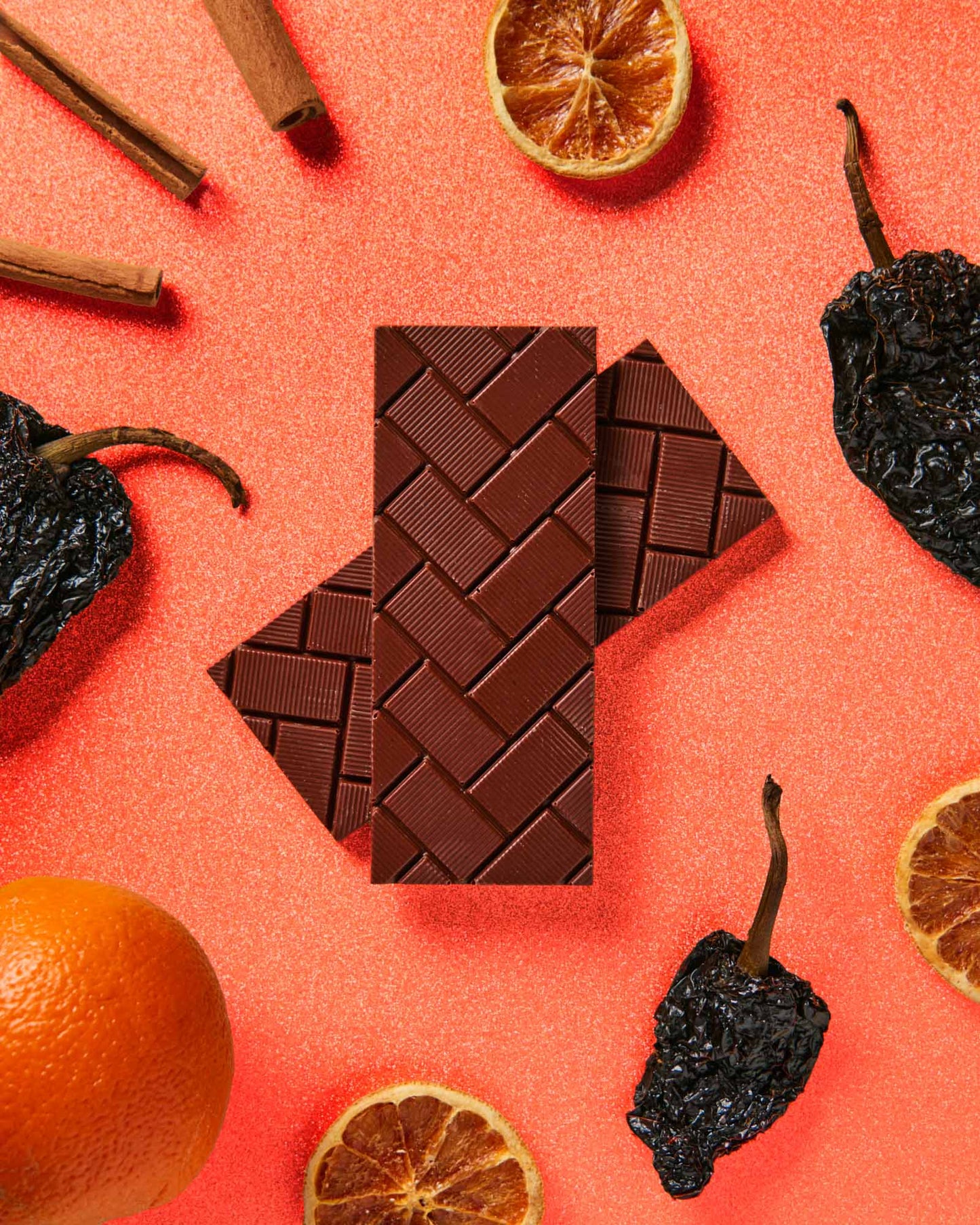 Ancho Orange Spicy Dark Milk Chocolate Bar