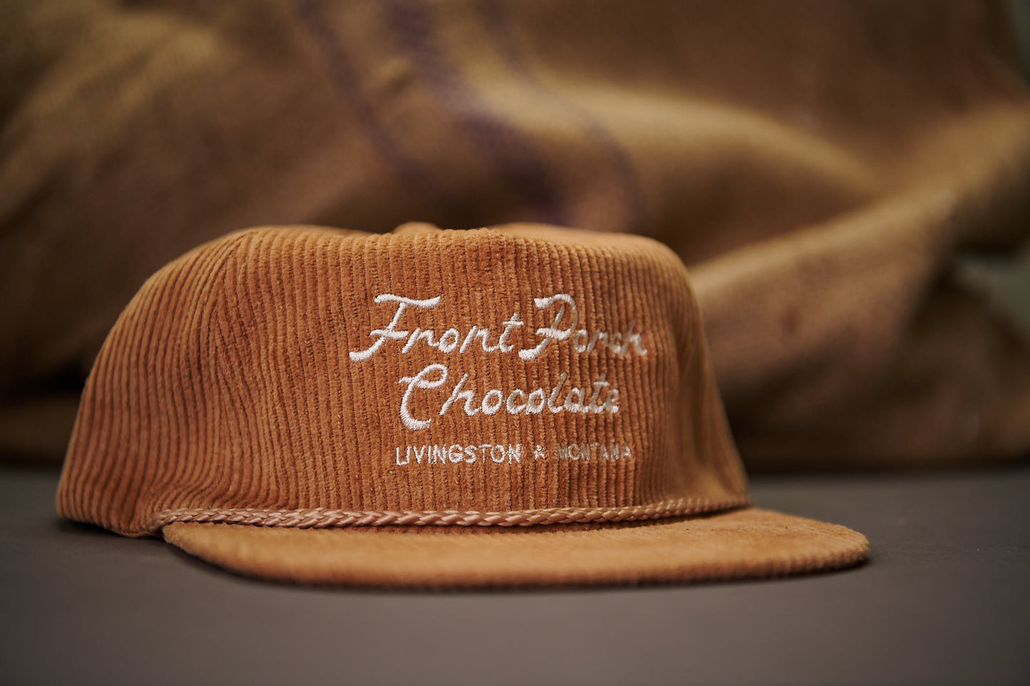 Front Porch Chocolate Corduroy Snapback Hat