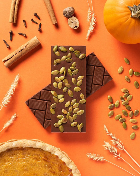 Pumpkin Spiced Dark Milk Chocolate Bar